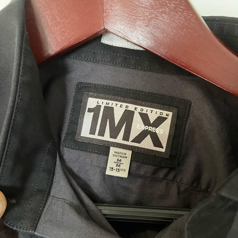 Black Express Button Down Size Medium - image 4
